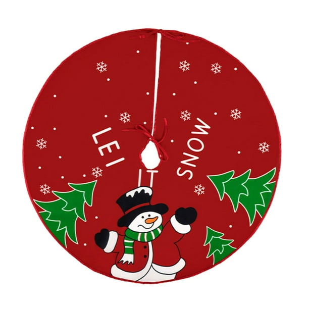 Falda de de Navidad, delantal de base de de Navidad, tapete de de Navidad rústico reutilizable clásico para interiores y exteriores, Muñeco de nieve 60cm Macarena falda del árbol de navidad