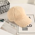 thumbnail image 2 of Fgnfyis Men and Women Fashion Autumn Winter Adjustable Baseball Caps Breathable Warm Ear Hats for Men Beige, 2 of 3