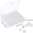 thumbnail image 3 of Juego de 25 bobinas de plástico transparente para máquinas de coser, 3 of 5