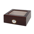 thumbnail image 2 of Quality Importers HUM-25HYG Glass Desktop Humidor, Brown, 2 of 4