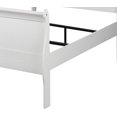 Louis Philippe III White Sleigh Bed Wood Construction, Casegood Drawer