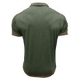 thumbnail image 5 of ZCFZJW Men's Polo Henley Shirt Moisture Wicking Quick Dry Summer Casual Striped Patchwork Short Sleeve Golf Polo T Shirts Tops Green S, 5 of 5