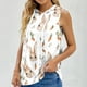 thumbnail image 2 of Tops de Ajuste Suelto para las Mujeres de Moda Impresa con Capucha sin Mangas, Poliéster, 2 of 5