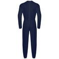 thumbnail image 4 of CHICTRY Combinaison Adaptative pour Hommes Manches Longues Poignets Élastiques Combinaison Anti-Rayures Col Rond Justaucorps d'Infirmière Bleu Foncé TG, 4 of 5