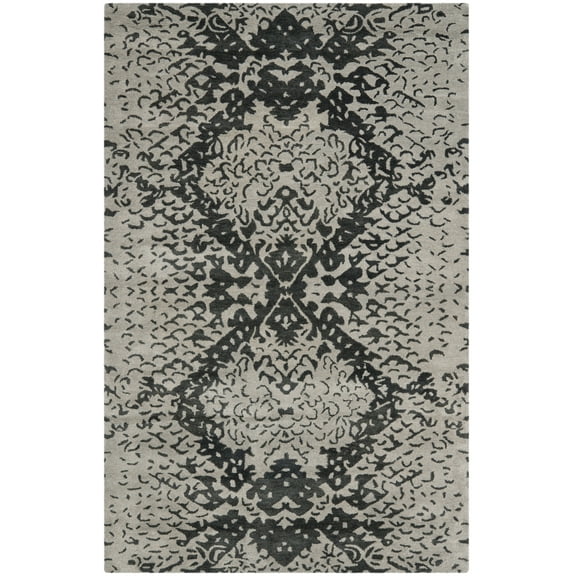 SAFAVIEH Wyndham Kostadin Floral Area Rug, Grey/Black, 5' x 8'