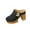 Black, variant on Women's Beach Slides, Casual Footwear for Women, Womens Casual Warm Season Solid Color Closed Toe Elevated Sole High Heel Recent Trend Shoes