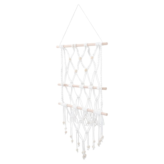 XIBUFE Locker Accessories White Floating Shelf Woven Tapestry 90.00X42.00X3.50Cm Beige Locker Shelves