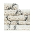 thumbnail image 2 of Unique Loom Rabat Shag Collection Area Rug - Trellis (8' Round Pure Ivory/Gray), 2 of 6