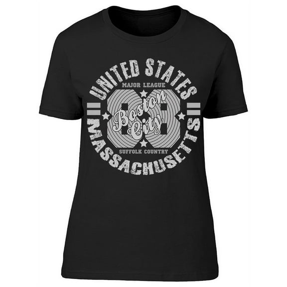 Boston Massachusetts 88 T-Shirt Women -Image by Shutterstock, Female Medium