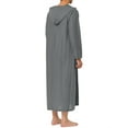 thumbnail image 3 of INSPIRE CHIC Men's Nightshirt Long Sleeves Hooded Loungewear Nightgown Pajamas XL Gray, 3 of 6
