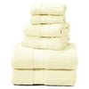 100% Ring-Spun 6-Piece Towel Set, Pale Yellow