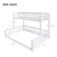 thumbnail image 4 of Leumius Twin XL over Queen Bunk Bed,Heavy Duty Metal Bunk Beds for Adults and Kids,Floor Bed Frame with Ladder and Safety Guardrails, Easy Assemble,White, 4 of 12