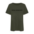 thumbnail image 3 of DHFJKG Women's T Shirt Short Sleeve Baggy Streetwear Letter Print Crew Neck Boyfriend Style Tees Summer Oversized Stylish Tops, 3 of 4