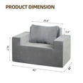 thumbnail image 2 of Sofa in a box Foam Sofa Couch with Pillow, Bean Bag Chairs for Adults Stuffed High-Density Foam, Large Bean Bag Sofa for Living room Bedroom Gaming Room, 2 of 13