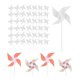 thumbnail image 1 of 50pcs DIY Kids Paper Pinwheels, White Blank Paper Pinwheels Blank Plastic Windmills Small Pinwheels, 1 of 5