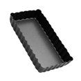 thumbnail image 3 of PENGXIANG Kitchen Baking Tray High-carbon Steel Nonstick Pizza Pan Tart Cake Pan with Removable Bottom  Black Rectangle 4.5 Inch, 3 of 5