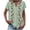 A-Green, variant on Western Shirts for Women Boho Floral Printed Summer Short Sleeve Button V Neck Tunic Tops Loose Lightweight Cozy Beach Vacation Tees Blouse