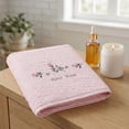 thumbnail image 5 of REGALWOVEN Pure Cotton Embroidered Floral Hand Towels for Bathroom, 2 Pack Soft Absorbent Decorative Towels for Home Decor Red 29" x 13", 5 of 7