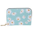 thumbnail image 2 of Bolsa Moda mujer PU Margarita flor tarjeta Oaganizer Casual señoras cartera (verde), 2 of 9