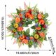 thumbnail image 3 of Corona para la puerta principal. Corona floral decorativa para la decoración del hogar y celebraciones estacionales., 3 of 6