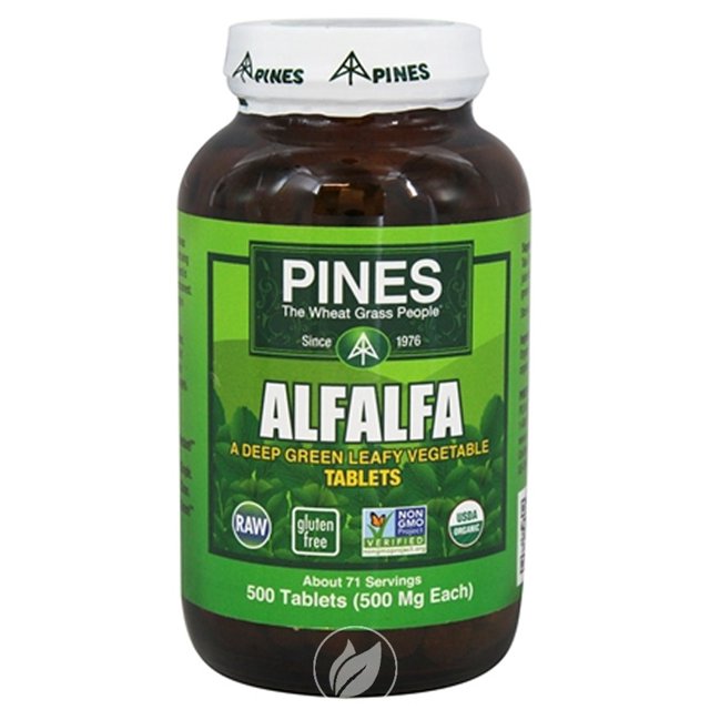 Alfalfa Tablets By Pines International 500 Tablets, Pack of 2