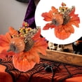 thumbnail image 2 of Clearance Under $1 Orange Autumn Pumpkin and Maple Leaf Table Centerpiece 7.8in, 2 of 5