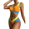 thumbnail image 1 of Txlixc Mujeres 2PCS Traje de baño Vendaje Correas anchas Sujetador con aros Calzoncillos Traje de baño dividido Txlixc  Sexy, 1 of 5