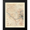 thumbnail image 2 of USGS 12x14 Black Modern Framed Museum Art Print Titled - Cincinnati West Ohio Kentucky Quad - USGS 1900, 2 of 5