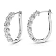 thumbnail image 2 of Vir Jewels 1/4 CTTW Lab Grown Diamond Hoops Earrings in Sterling Silver With Clip On Backs For Women, 2 of 5