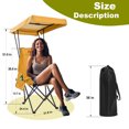 thumbnail image 6 of Young Wood Portable Camping Chair with Shade Canopy and Side Pocket Design, Turmeric, 2pcs, 6 of 7
