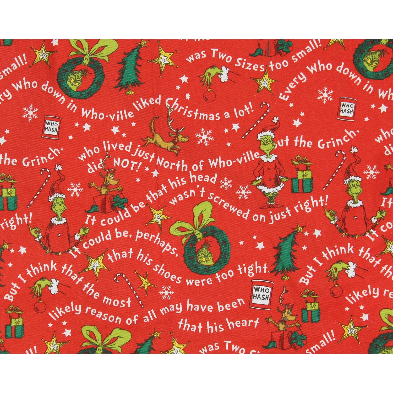 Dr Seuss's How The GRINCH Stole Christmas Storybook Icons Adult Kitchen Apron w/Adjustable Neck Strap For Baking Cooking