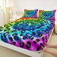 thumbnail image 3 of jejeloiu Retro Tie Dye Queen Sheet Sets,Leopard Cheetah Print Flat Sheet,Watercolor Tie-Dye Queen Fitted Sheet For Adult,Super Cozy Room Decor,4 Pieces, 3 of 7