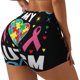 thumbnail image 1 of Balery I Love My Autism Pantalones cortos de entrenamiento estampados para mujer, sin costuras, ajustados, para gimnasio, yoga, correr, deportes, ejercicio activo, fitness.-XX-Large, 1 of 8