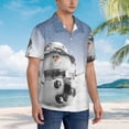 thumbnail image 5 of Fotbe Snowman And Christmas Tree Hawaiian Shirt For Men Unisex Summer Beach Casual Short Sleeve Cotton Linen Button Down Shirts-Small, 5 of 9