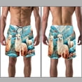thumbnail image 3 of luoweisi Men's Beach Shorts Quick Dry Swim Trunks with Mesh Lining Alpaca 2XL, 3 of 5