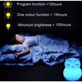 thumbnail image 4 of creamy white Luz De Noche De Búho Para Niños Luz Nocturna De Silicona Recargable Para Bebés Control Remoto Para Dormitorio Lámpara De Noche Para Guardería Con Temporizador De Apag, 4 of 5