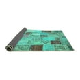 thumbnail image 2 of Ahgly Company Indoor Rectangle Patchwork Turquoise Blue Transitional Area Rugs, 5' x 8', 2 of 4