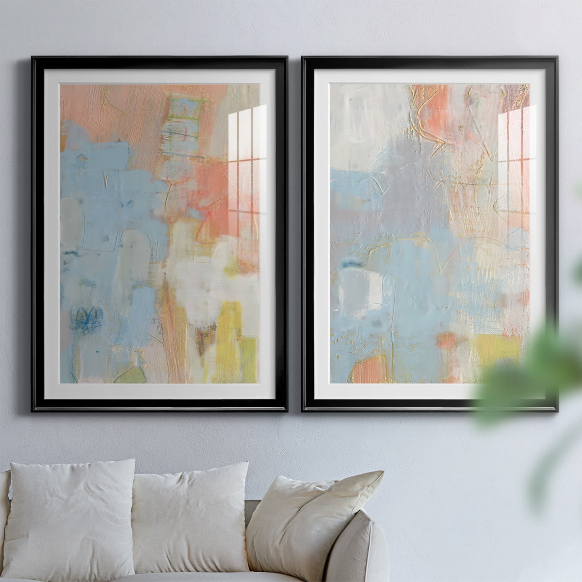 Wexford Home Cully I Premium Framed Print, 26.5" x 36.5" - Ready to Hang, Black (Set of 2)