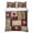 Red Brown, variant on Twin XL Quilt Set 68''x98'', Abstract Gold Lightweight Bedspread Coverlet Set with 2 Pillow Shams, Modern Minimalist Art White Gray Ripple Breathable All Season Quilt Bedding for Dorm/Guest Room