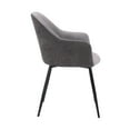 thumbnail image 2 of Pixie Dark Gray and Black Fabric Dining Room Chair with Black Metal Legs, 2 of 3