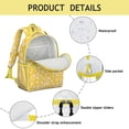 thumbnail image 4 of Yellow Dog Paw Footprint Backpack for School,Cute School Bag,Schoolbag with Adjustable Shoulder Straps & Padded Back,15.25"x11.5"x5.25", 4 of 6