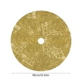 thumbnail image 3 of Gold Christmas Tree Skirt, CXALSSY 35 inches Round Christmas Tree Skirt for XMAS Party Christmas Tree Decoration, 3 of 6