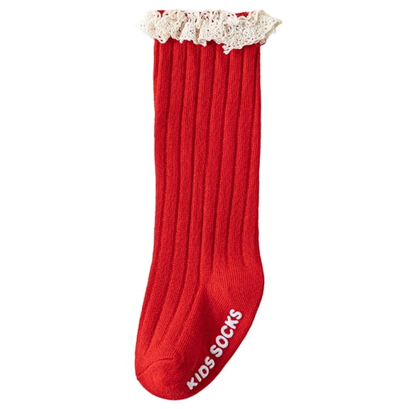 yocbz Little Boy Christmas Socks Baby Knee High Socks For Girls Non Slip Toddler Stockings Cotton Bow Long Socks Dress Socks Beige,Size for 0-3 Months