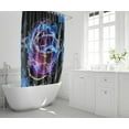 thumbnail image 4 of 4PCS Boys Shower Curtain Set - Basketball Sports Shower Curtain for Boys Bathroom Decor Basketball Shower Curtain with Bath Mat and 12 Hooks Basketball Bathroom Decor for Boys Teens Mens, 70" x 70", 4 of 6