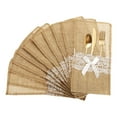 thumbnail image 1 of Uxcell 24Pcs Funda de Utensilios de Arpillera con Encaje, Soporte para Cubiertos, 1 of 6