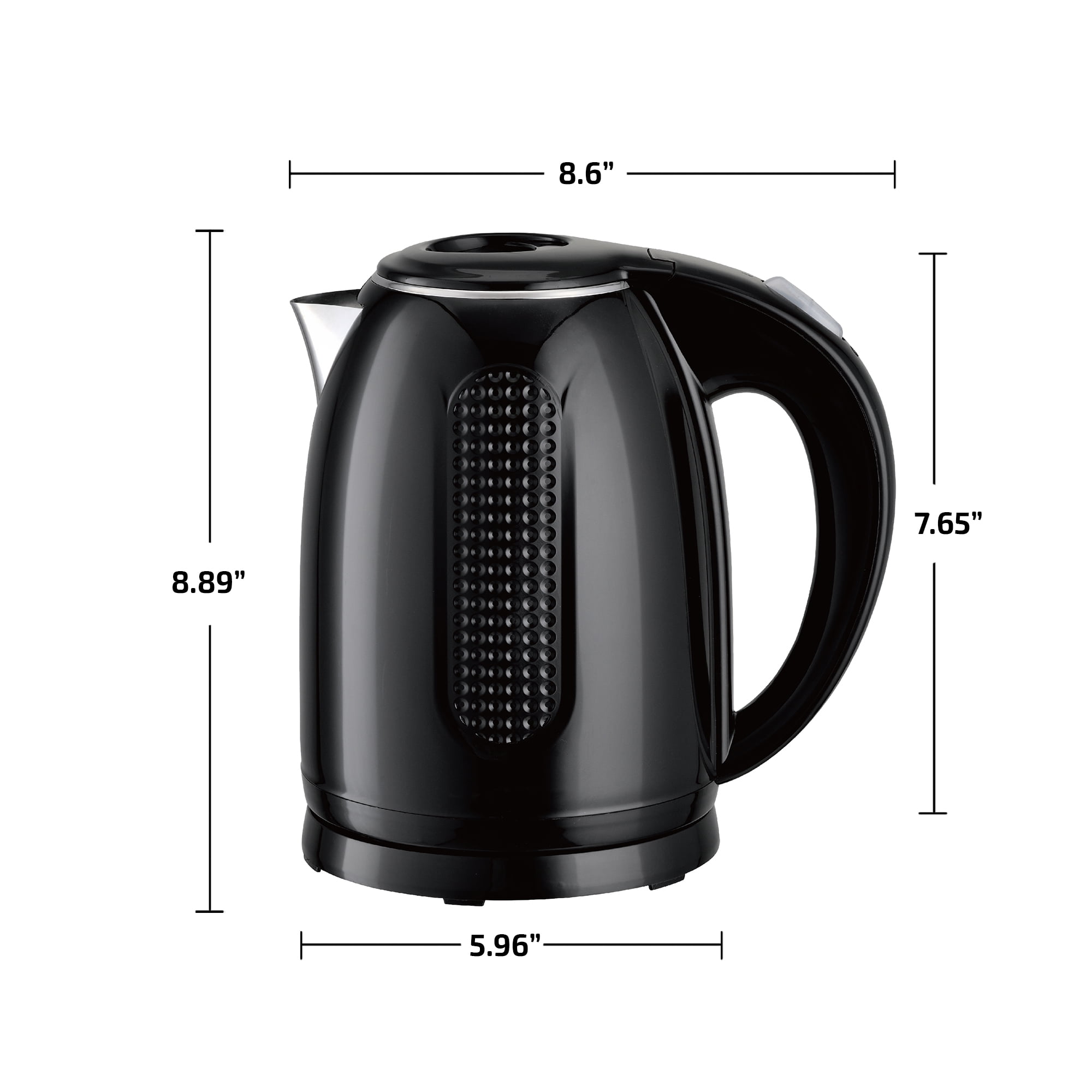 OVENTE Electric Kettle Instant Hot Water Boiler, Automatic Shutoff,  Coffee/Tea Maker, Black KS777B