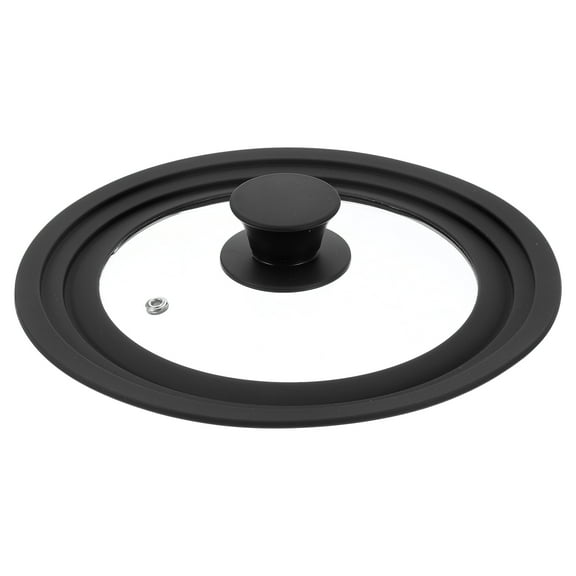Uxcell 1 Pack Universal Lid for Pot Fit 7, 8, 8.5 Inch Diameter Cookware, Black