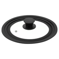 Uxcell 1 Pack Universal Lid for Pot Fit 7, 8, 8.5 Inch Diameter Cookware, Black