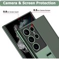 thumbnail image 6 of Compatible Samsung Galaxy S22 Ultra 5g Case with Stand Drop Protection Transparent,Electroplating Shock Adsorption Full Body Protective Bumper Clear Case for Samsung S22 Ultra Phone Case Green, 6 of 6