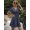 Navy Blue, variant on New Women's Polka Dot Dress Sexy V Neck Elegant Casual Dresses
